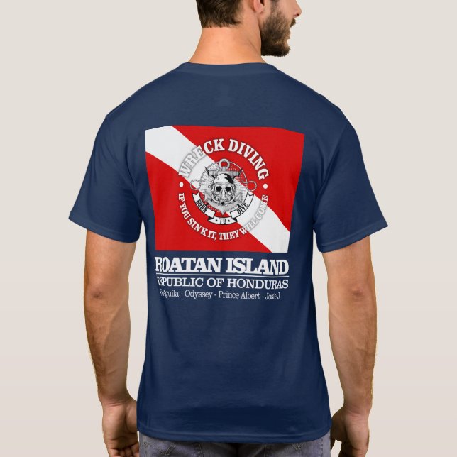 Roatan Island (Best Wrecks) T-Shirt (Rückseite)