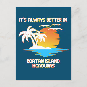 Roatan Island Caribbean Tropical Beach Honduras  Postkarte