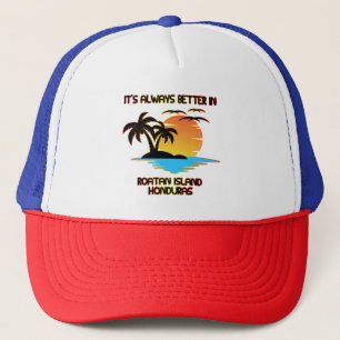 Roatan Island Caribbean Tropical Beach Honduras Truckerkappe