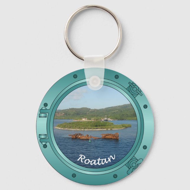 Roatan Porthole Schlüsselanhänger (Vorderseite)