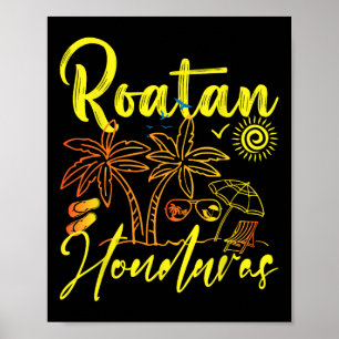 Roatan Souvenirs Honduras Beach Honduras Urlaub Poster