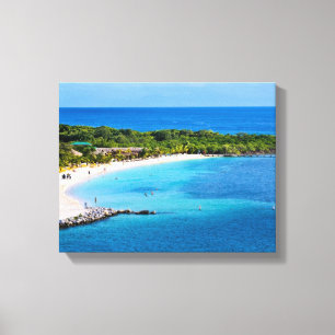 Roatan Strand eingewickelter Leinwand-Druck Leinwanddruck