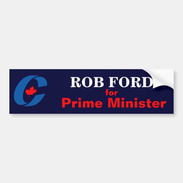 Rob-Ford für Premierminister Autoaufkleber (Vorne)