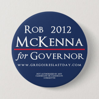 Rob McKenna für Gouverneur-Logo-Knopf 2012 Button