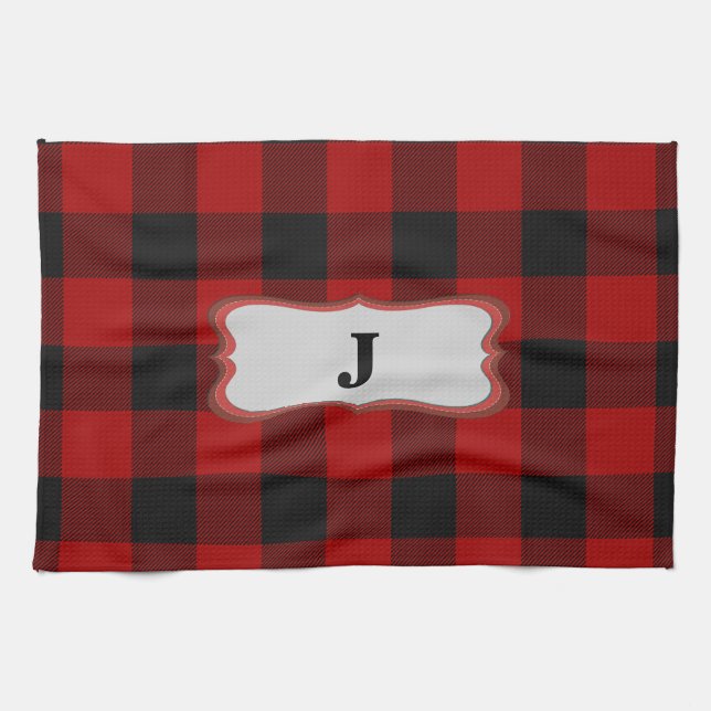 Rob Roy Tartan Red & Black Kitchen & Sports Towel Küchentuch (Horizontal)