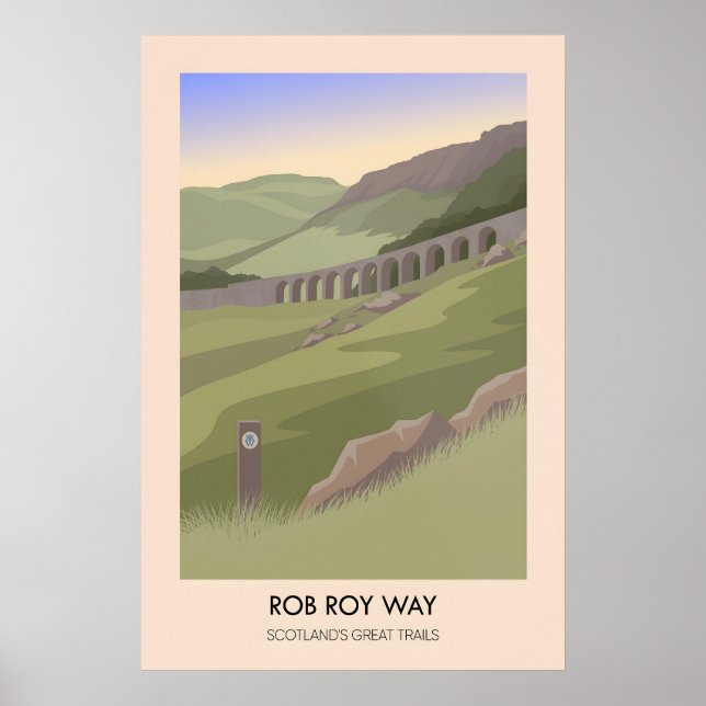 Rob Roy Way Schottlands Große Trails Poster (Vorne)