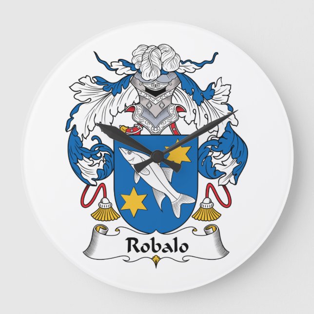 Robalo Familienwappen Große Wanduhr (Vorderseite)