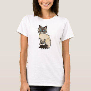 Robben-Punkt-Tabby-Birman / Ragdoll-Katze T-Shirt