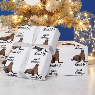 Robben Seehund Lustig Geschenkpapier