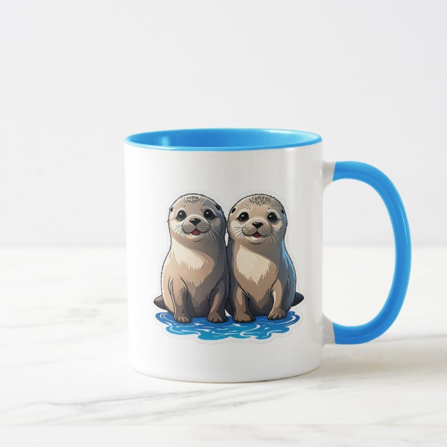 Robbenbrüder sind untrennbar. tasse (Rechts)