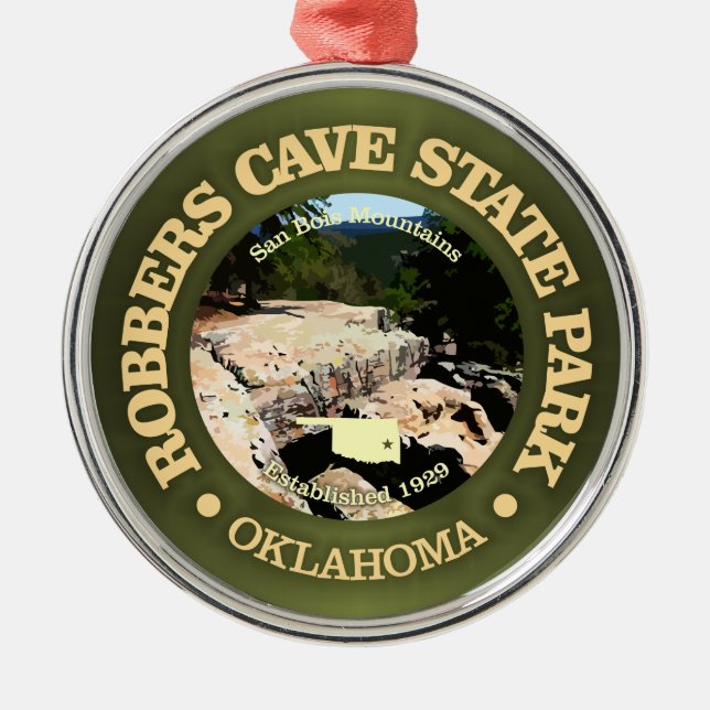 Robbers Cave SP Ornament Aus Metall (Vorne)