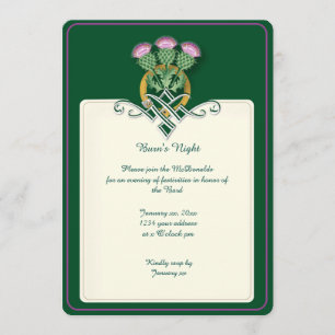 Robbie brennt Thistle Einladung