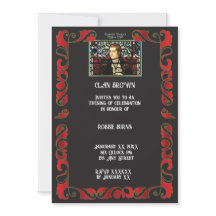 Robbie Burns Einladung aus Glas