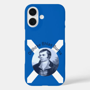 Robbie Burns - In Blue Oidhche Bhlas Burns Saltire iPhone 16 Hülle