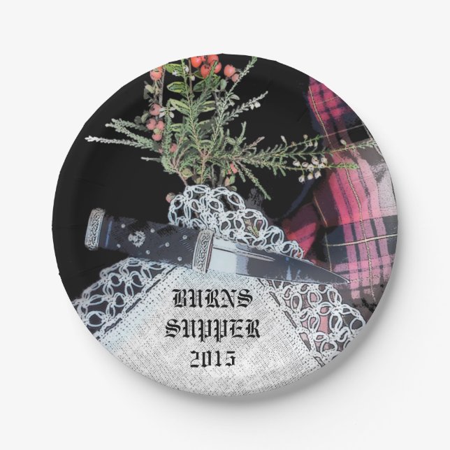 Robbie Burns lässig Dinner Teller (Vorderseite)