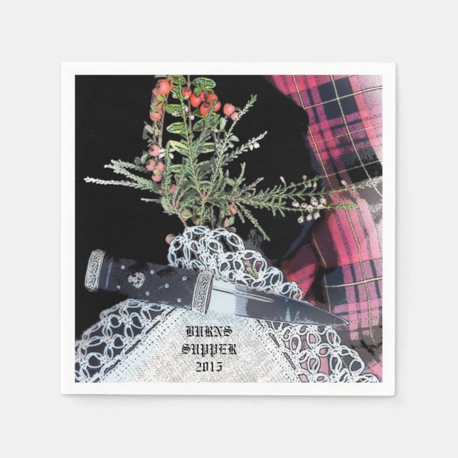 Robbie Burns lässige Dinner-Servietten Serviette (Vorderseite)