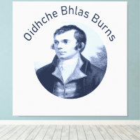Robbie Burns - Oidhche Bhlas Burns Blaue Schrift