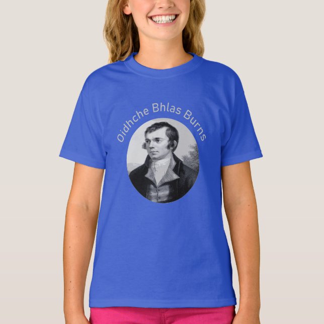 Robbie Burns - Oidhche Bhlas Burns Hellgrau T-Shirt (Vorderseite)