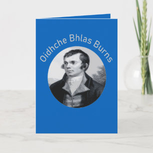 Robbie Burns - Oidhche Bhlas Burns Light Gray Feiertagskarte