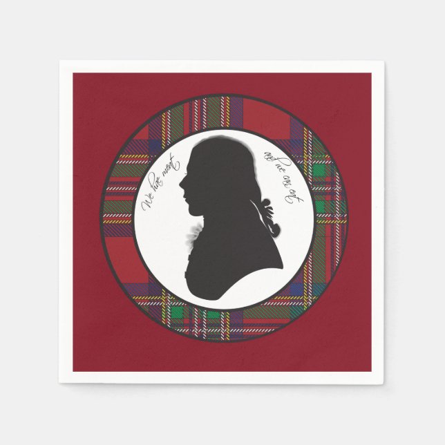 Robbie Burns Silhouette Servietten (Vorderseite)