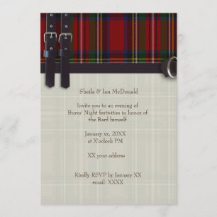 Robbie Burns Traditional Einladung