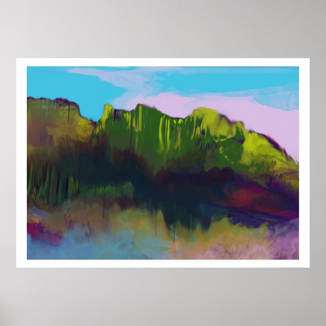 Robbin-egg-blaue Himmelskarte Poster (Vorne)