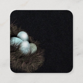 "Robbiner Eierbusiness cards nest" Quadratische Visitenkarte