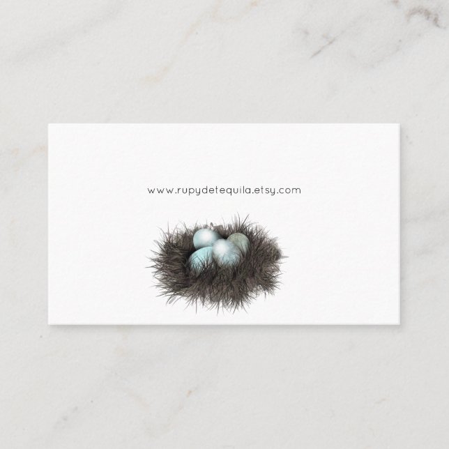 "Robbiner Eierbusiness cards nest" Visitenkarte (Vorderseite)