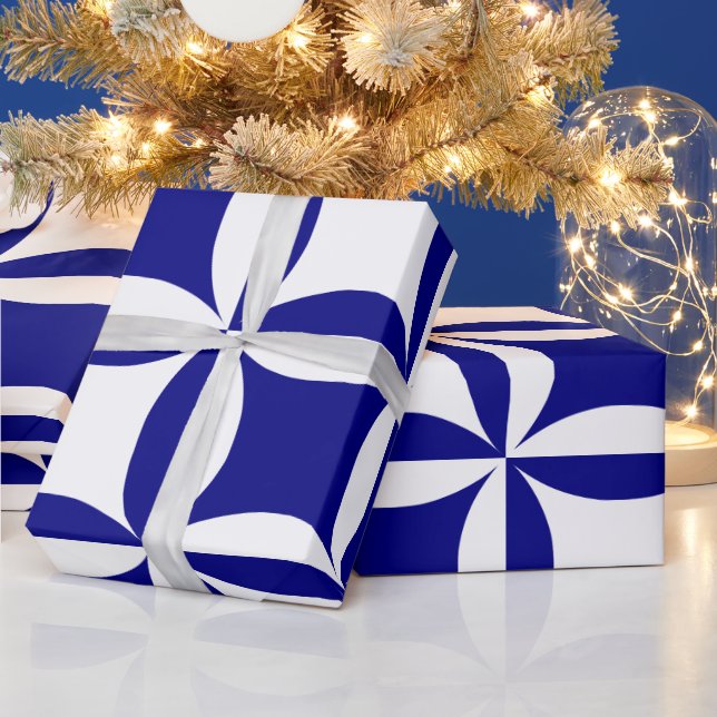 Robbing Peter to Pay Paul Blue Pattern Geschenkpapier (Feiertage)