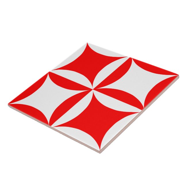 Robbing Peter to Pay Paul Red Pattern Fliese (Seite)