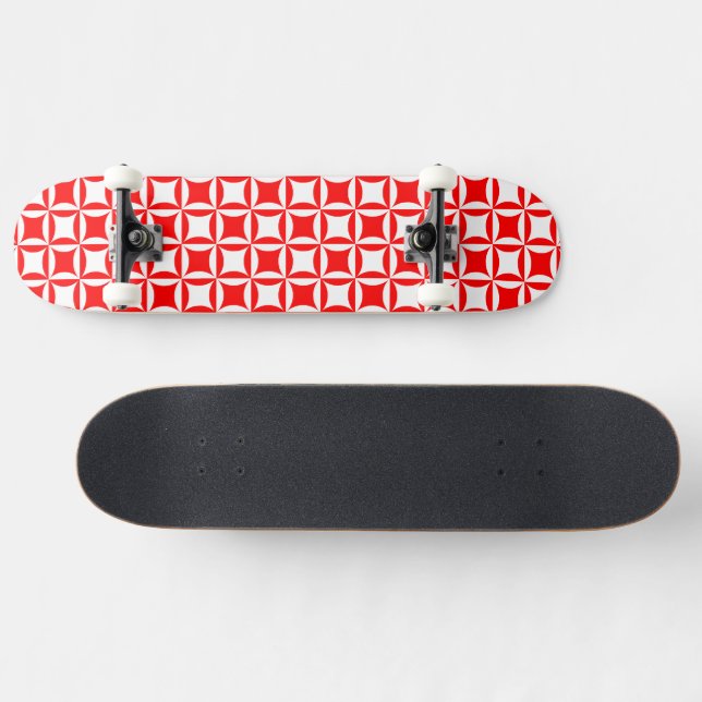 Robbing Peter to Pay Paul Red Pattern Skateboard (Horizontal)