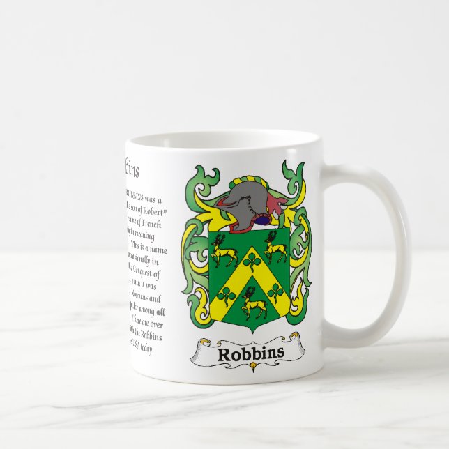 Robbins Familien-Wappen Tasse (Rechts)
