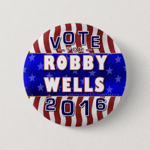 Robby quillt Präsident Wahl 2016 Demokrat hervor Button