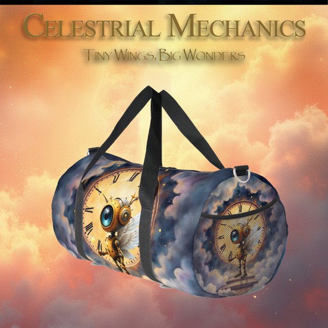 Robby the Winged Timekeeper – Wings of Time Series Duffle Bag (Von Creator hochgeladen)