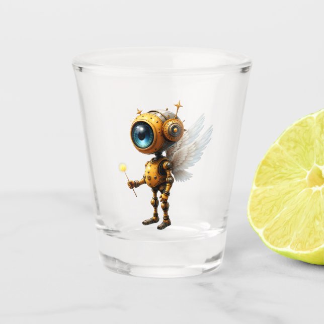 Robby the Winged Timekeeper – Wings of Time Series Schnapsglas (Vorderseite)