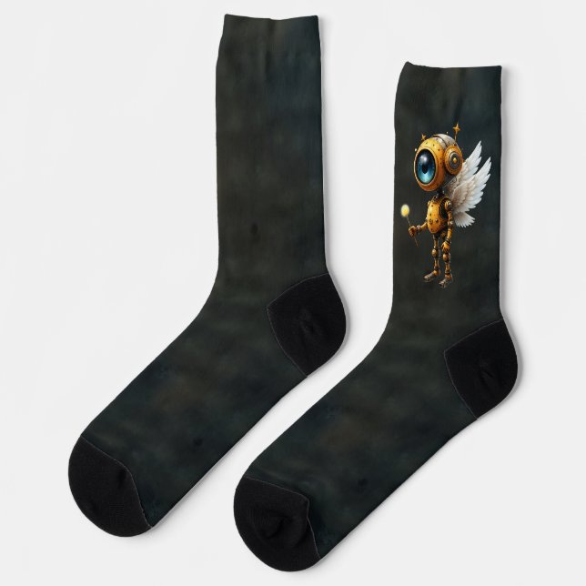 Robby the Winged Timekeeper – Wings of Time Series Socken (Linkes Detail)