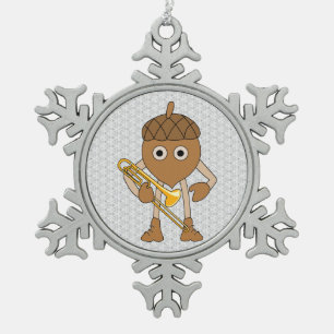 Röbchenmantel Schneeflocken Zinn-Ornament