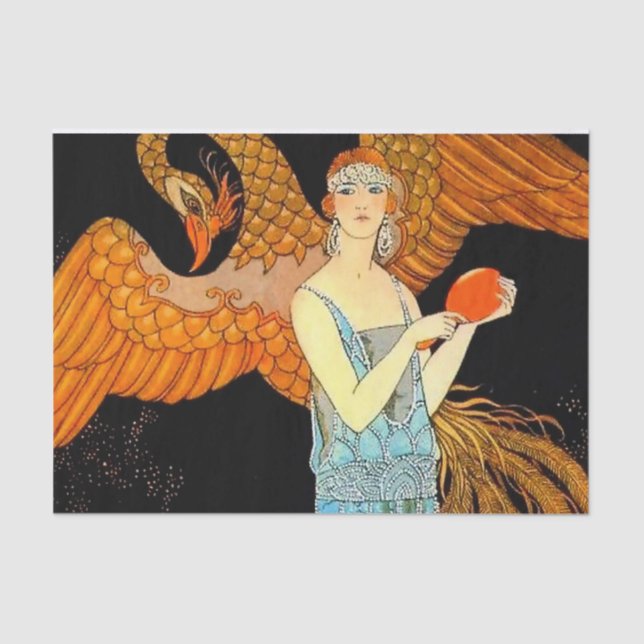 "Robe de Soir" Art Deco von George Barbier Seidenpapier (Vorderseite)