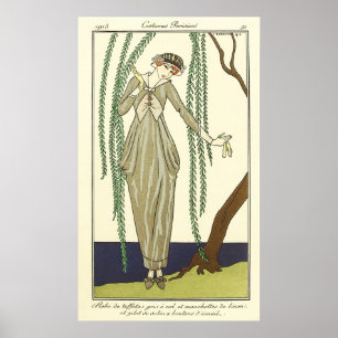Robe de taffetas gris, von George Barbier Poster
