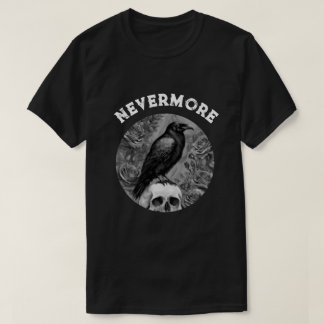 Roben auf dem Schädel mit Rose nie mehr T-Shirt