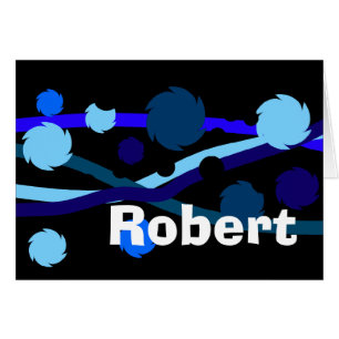 Robert Blau und Schwarze Personalisierte Namenskar