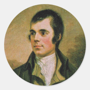 Robert Burn feiert Burns Nacht Runder Aufkleber