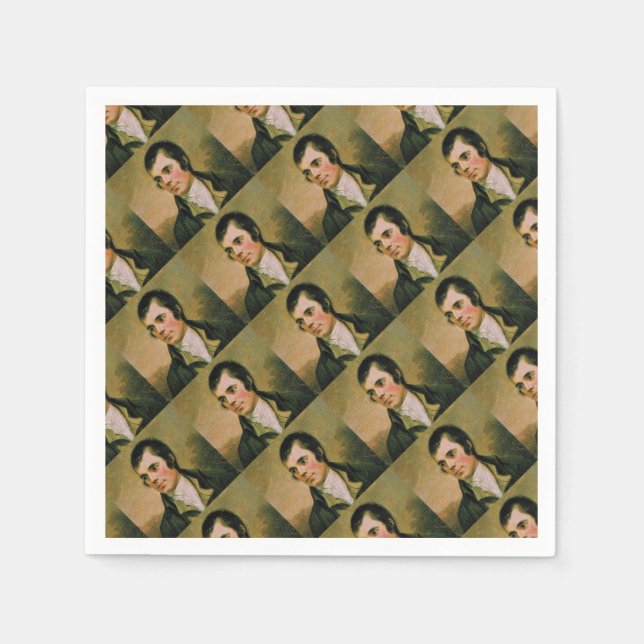 Robert Burn feiert Burns Nacht Serviette (Vorderseite)