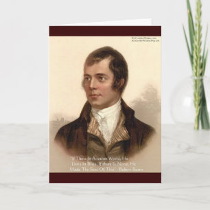 Robert Burns berühmter Zitat Karte