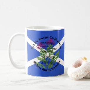 Robert Burns Birthday Geem Thistle Flag Kaffeetasse