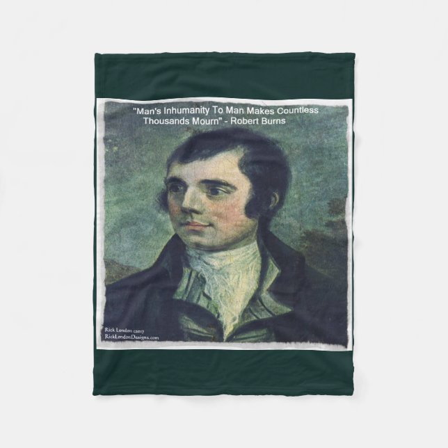Robert Burns "Die Unmenschlichkeit des Menschen" F Fleecedecke (Vorderseite)