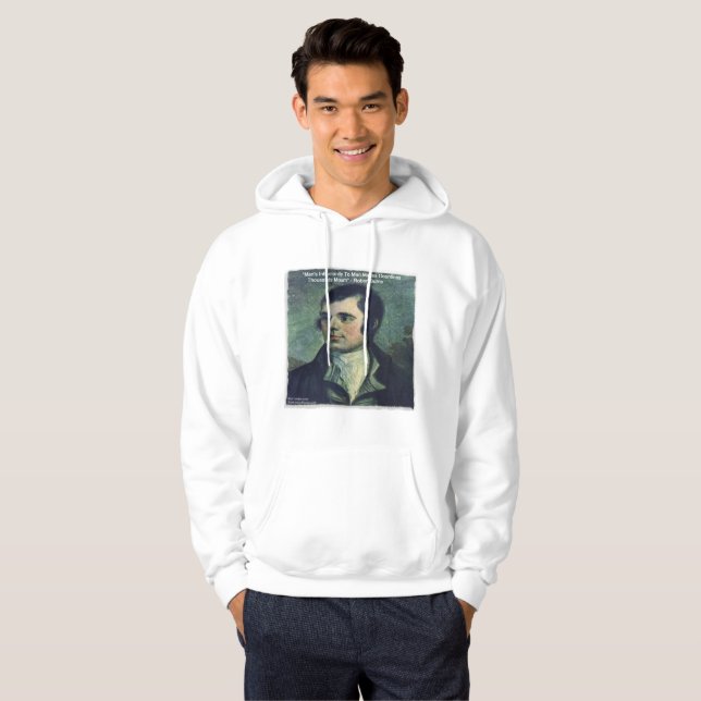Robert Burns "Die Unmenschlichkeit des Menschen" H Hoodie (Vorne ganz)