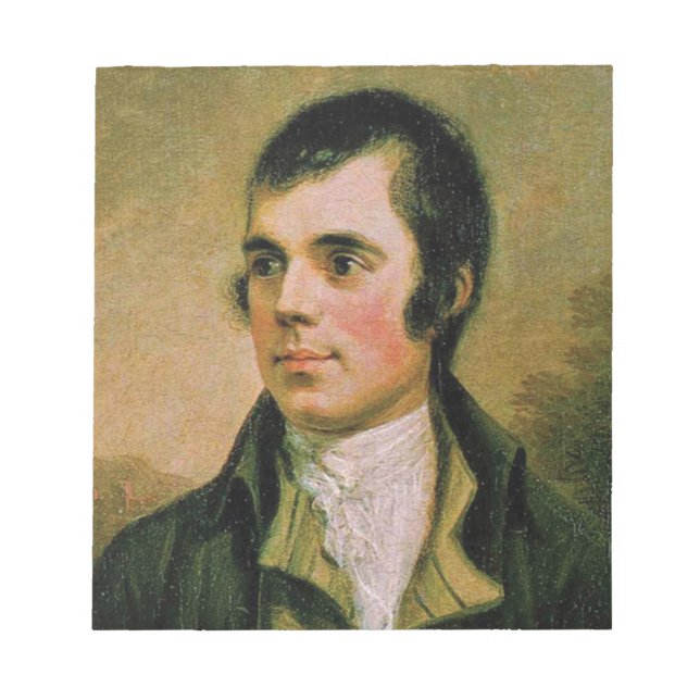 Robert Burns feiert Burns Nacht Notizblock (Vorderseite)