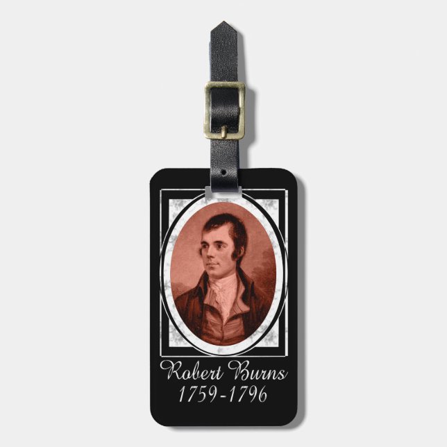 Robert Burns Gepäckanhänger (Vorderseite vertikal)