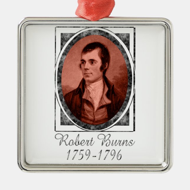 Robert Burns Ornament Aus Metall (Vorne)